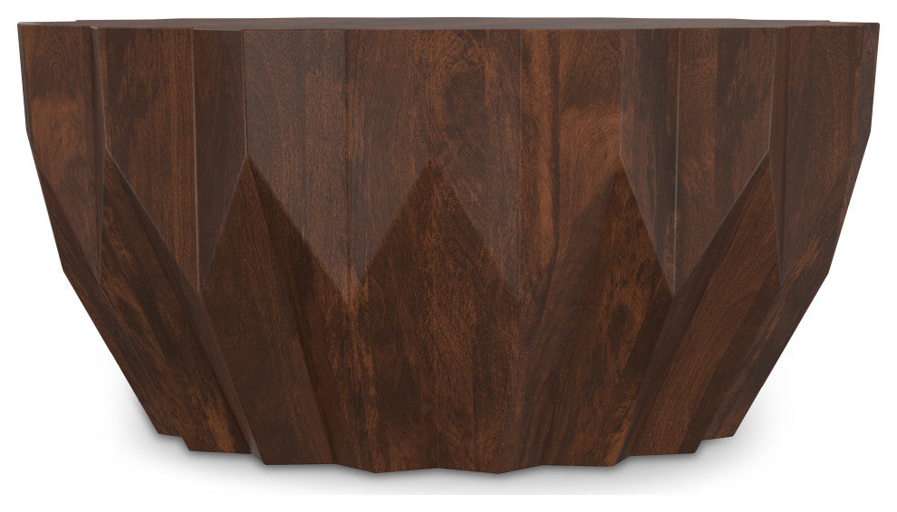Turnbull Solid Mango Wood Coffee Table, Walnut