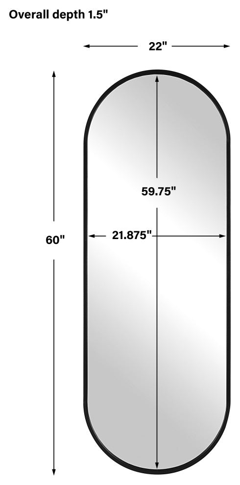 Uttermost Varina Tall Black Mirror