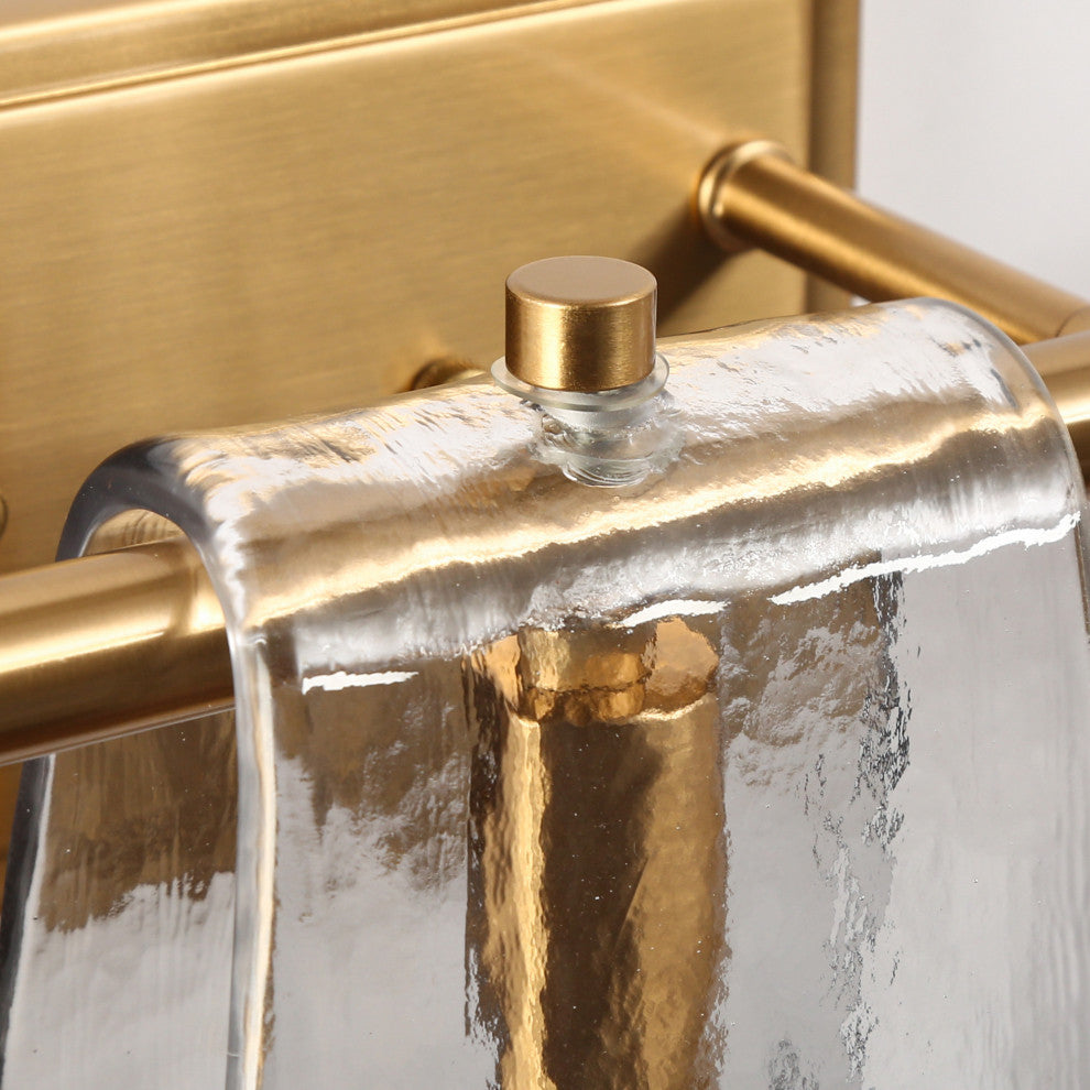 LNC Afmean 3-Light 24"W Modern Smoked-Gray Bathroom Vanity Light