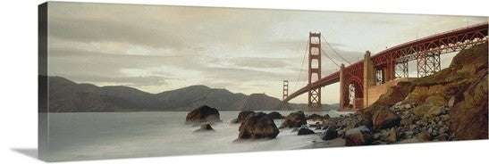 "Golden Gate Bridge San Francisco CA" Canvas Art, 36"x12"x1.25"