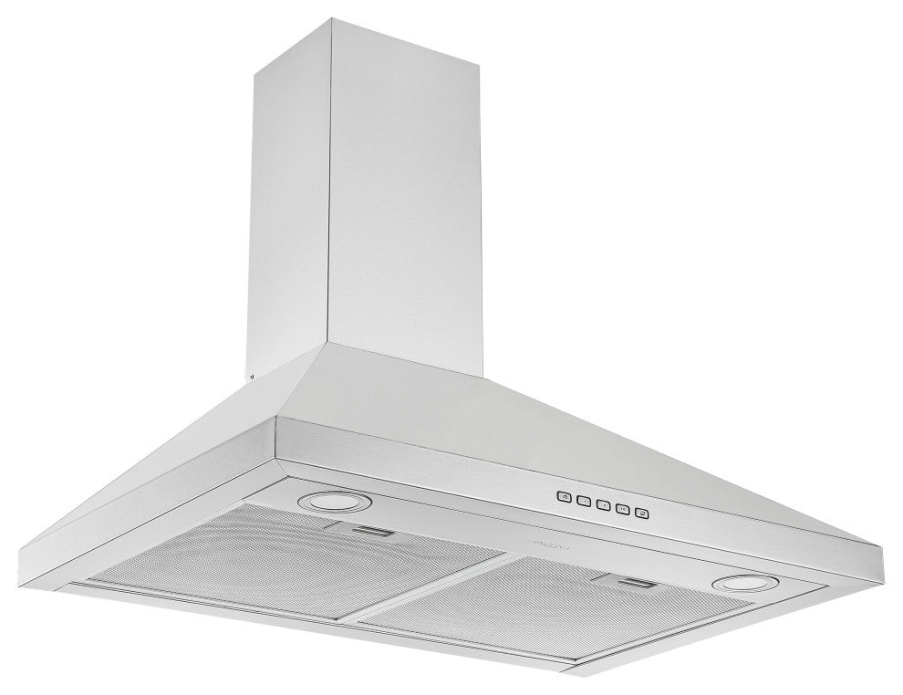 Convertible Wall-Mounted Pyramid Range Hood 30"