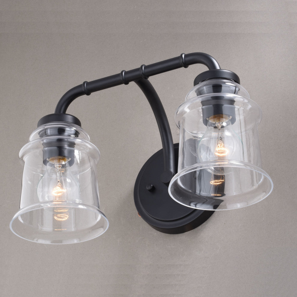 Toledo 2 Light Vanity Matte Black
