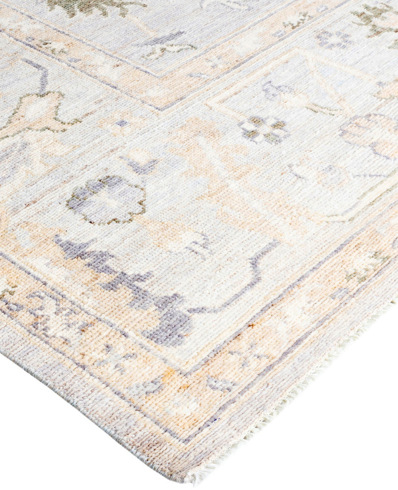 Oushak One-of-a-Kind Hand-Knotted Area Rug Light Gray, 9'2" x 11'10"