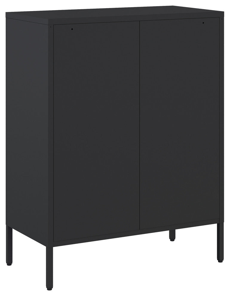 Manhattan Comfort 2-Piece Naomi Accent Cabinet and Storage Cabinet