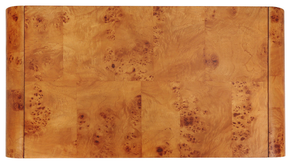 Adriel Burl Wood Coffee Table, Golden Brown Burl