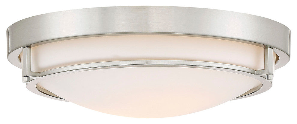 2-Light Flush Mount, Brushed Nickel