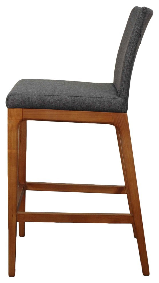 Devon Counter stool Walnut LegsSet of 2, Night Shade, Fabric