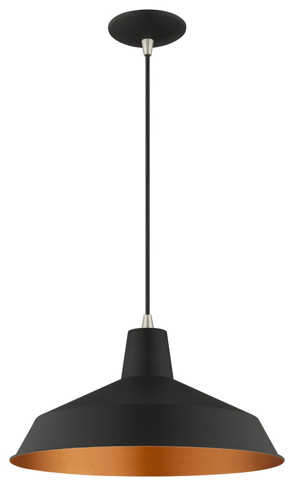 Livex Lighting Black 1-Light Mini Pendant