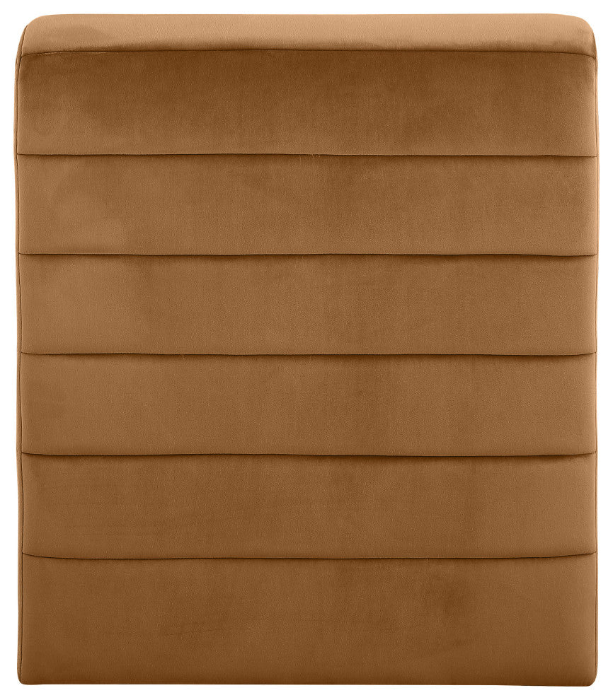 Ivy Upholstered Accent Chair, Saddle, Velvet