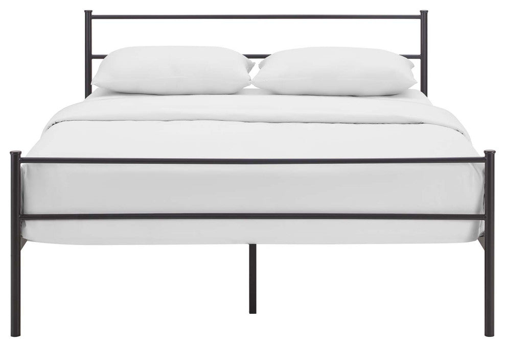 Modway Alina Queen Platform Bed Frame, Brown