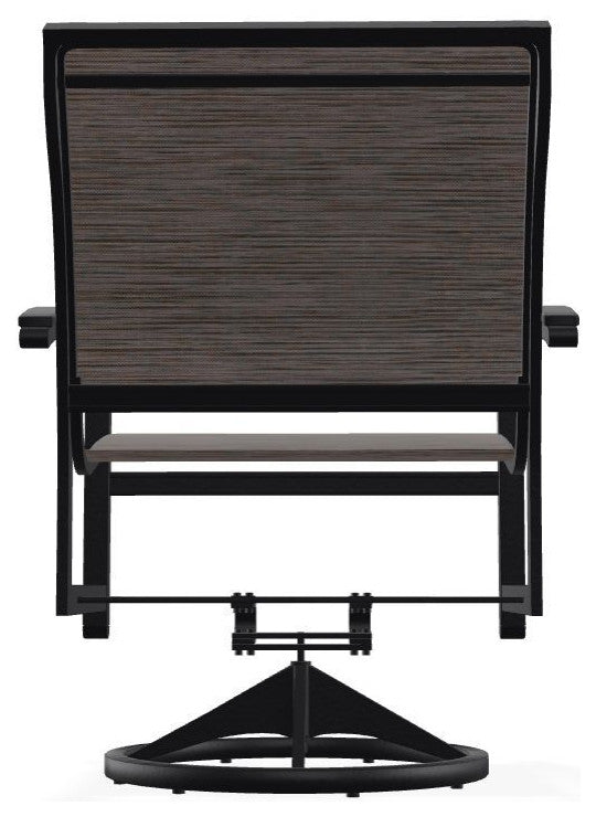 Bazza Sling Outdoor Swivel Rocker, James/Black