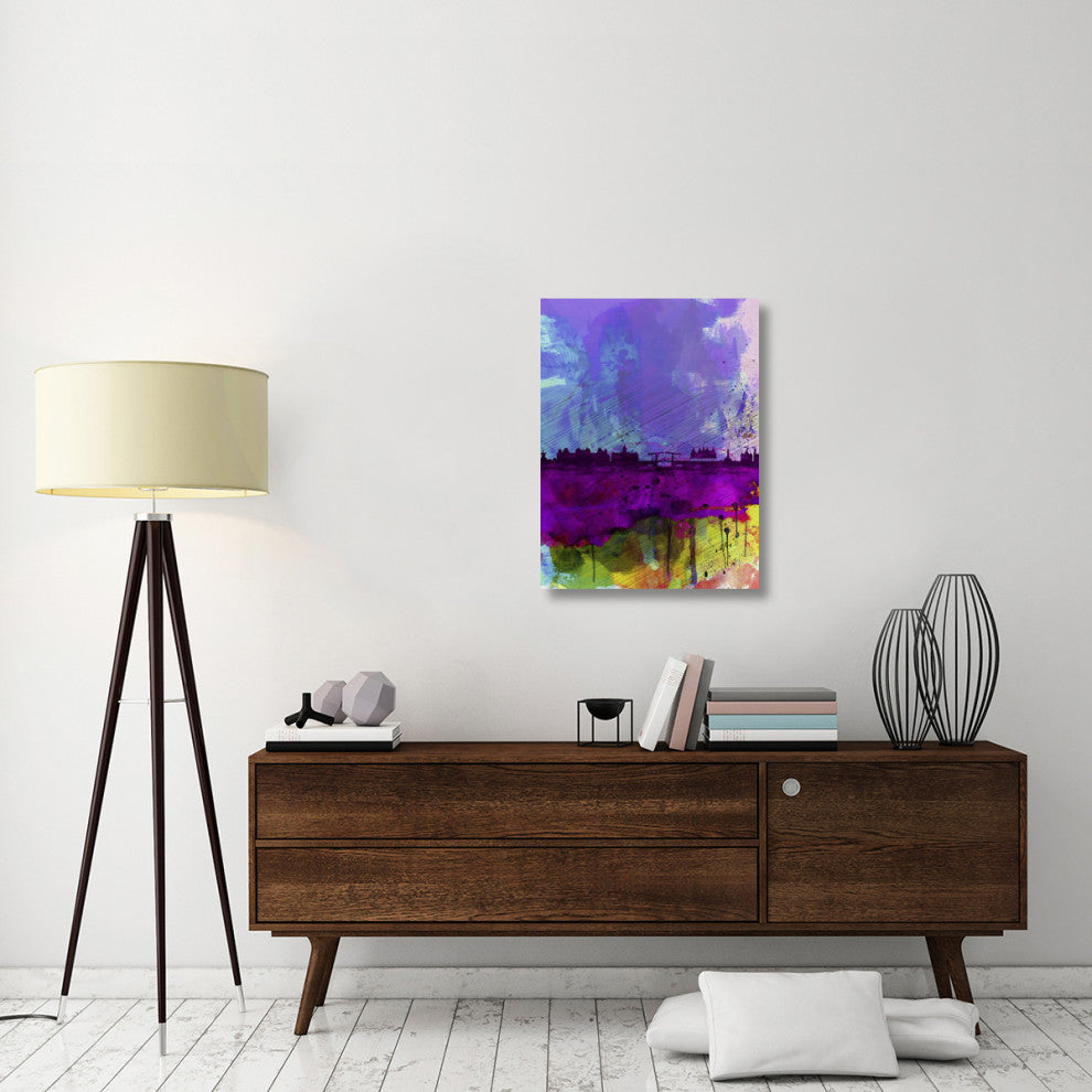 "Amsterdam Watercolor Skyline" Fine Art Print