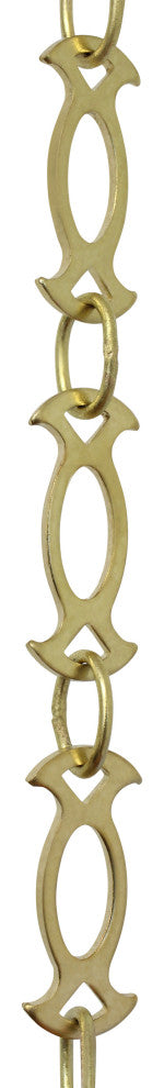 Brass Designer Chandelier Chain, Various Finishes, Acid Dipped, W40