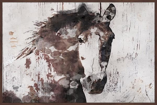 "Gorgeous Horse" Floater Framed Painting Print on Canvas, 24"x16"