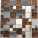 Oddysey Magic Pattern Brown Blend Mosaic Tile, Sample