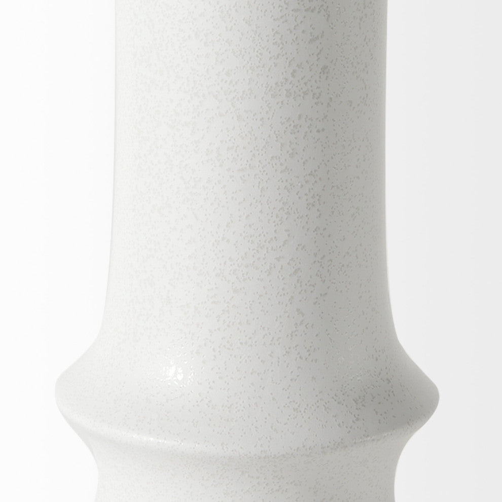 Laforge White Ceramic Vase, 17"