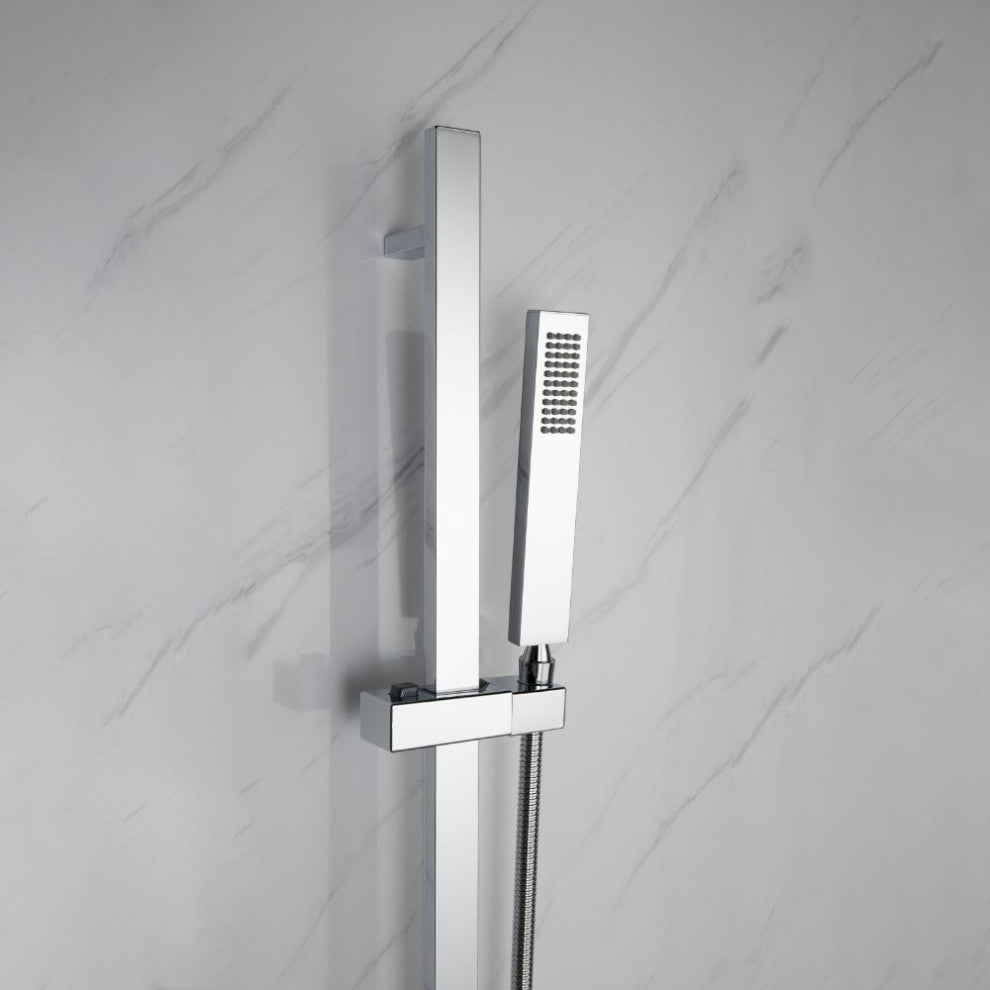 Cero Set 8" Chrome Square Rain Shower and Handheld
