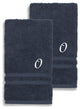 Denzi Hand Towels With Monogrammed Letter, Set of 2, O
