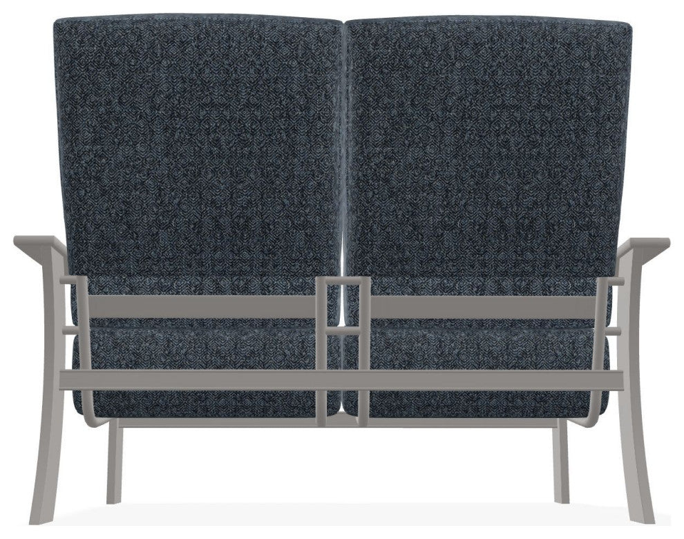 St. Catherine Deep Seat Outdoor Loveseat, Restore Indigo/Warm Gray