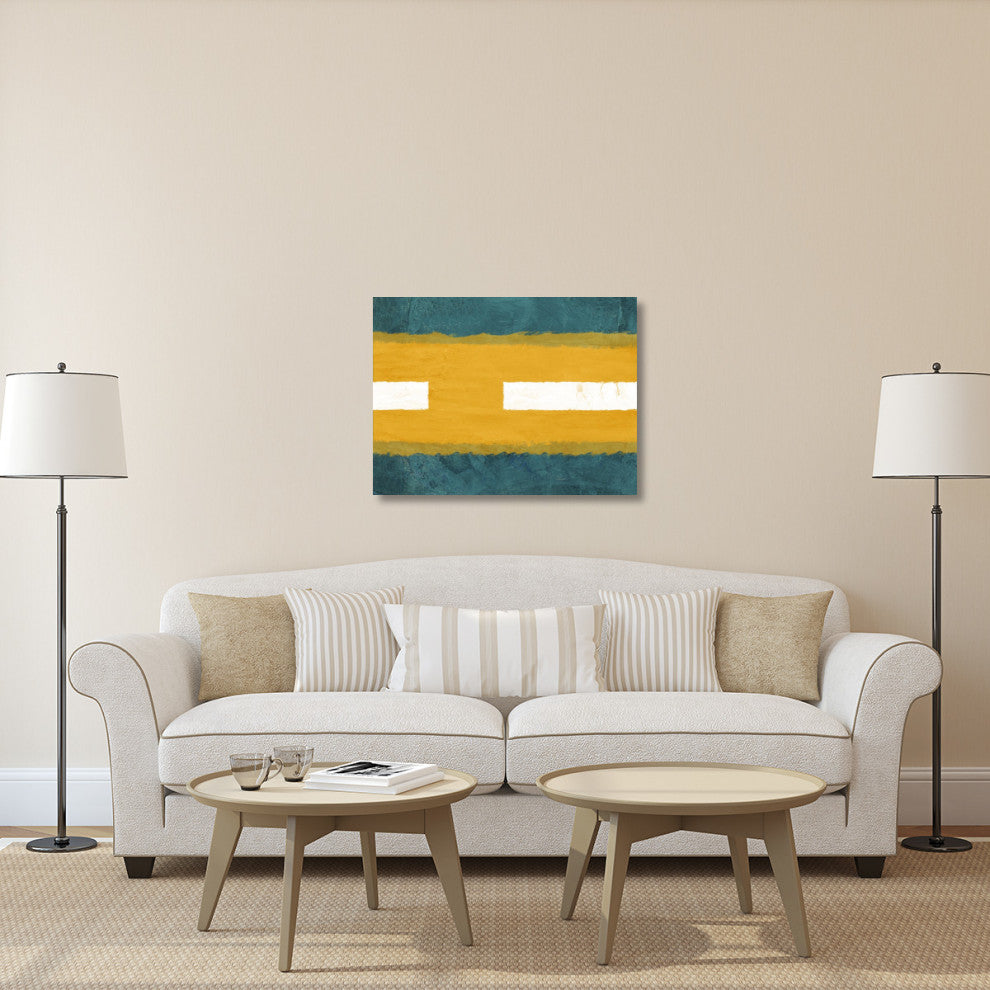 "Green And Yellow Abstract Theme 1" Fine Art Print