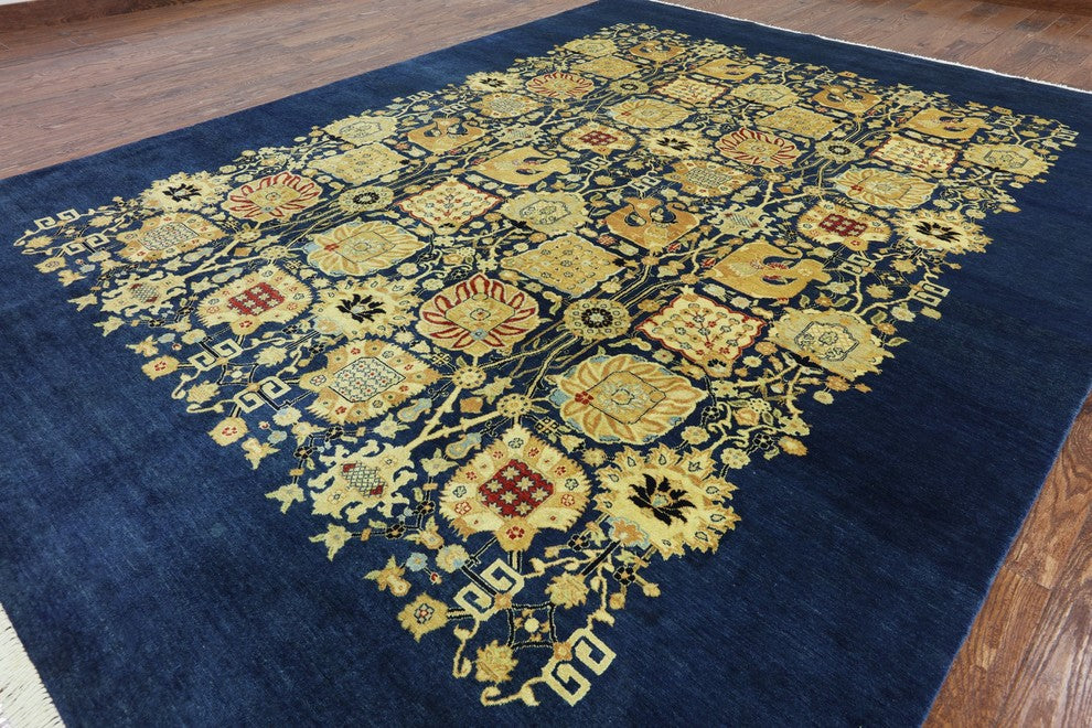 Peshawar Hand Knotted Oriental Rug 9'x12', MC478