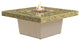 Square Fire Pit Table, 48x48, Chat Height, Natural Gas, Santa Cecilli Top, Beige
