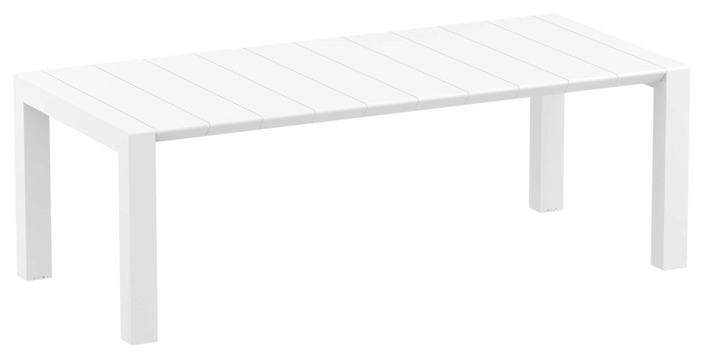 Compamia Vegas 70"-86" Extendable Dining Table, Wicker White