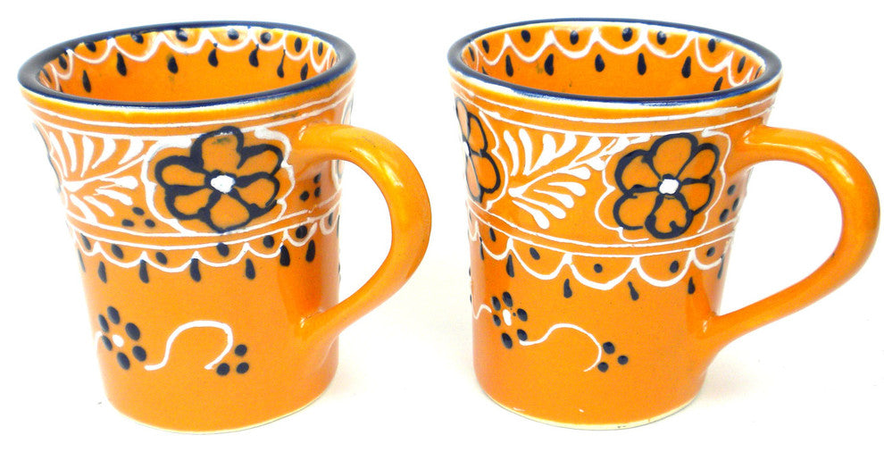 Set of Two Handcrafted Mango Ceramic Flared Cups