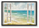Open Windows to Beach Paradise 20x30 Black Floating Framed Canvas