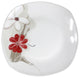 Porcelain 20 Piece Square Dinnerware Set Service for 4, Red Floral