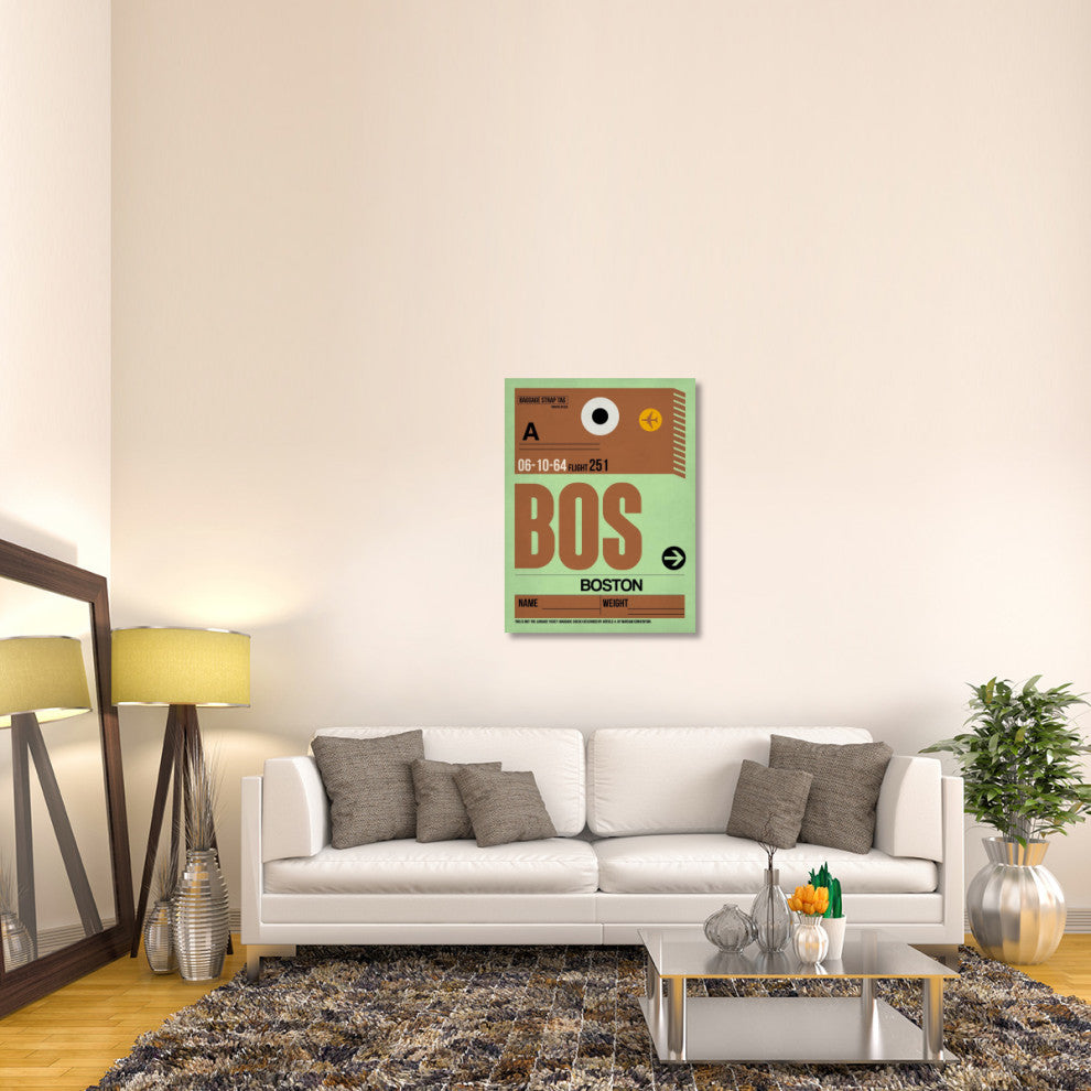 "BOS Boston Luggage Tag 1" Fine Art Print