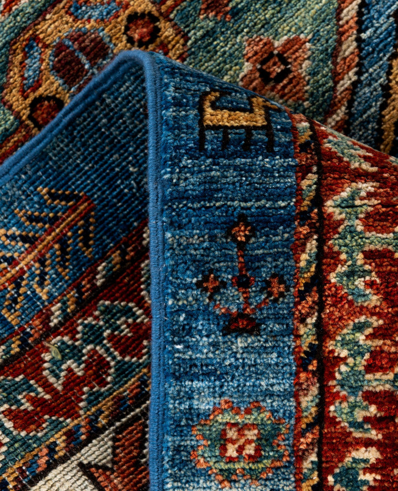 Serapi One-of-a-Kind Hand-Knotted Area Rug Light Blue, 2'9" x 10'0"