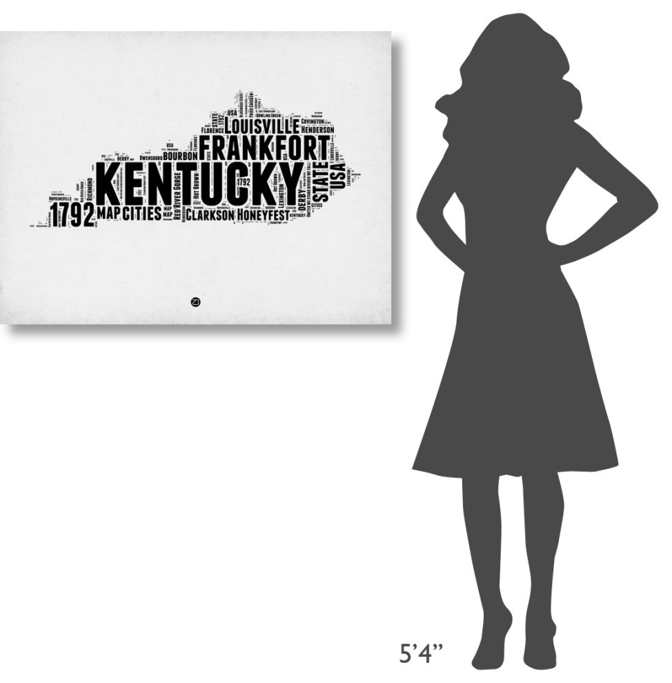 "Kentucky Word Cloud 2" Fine Art Print