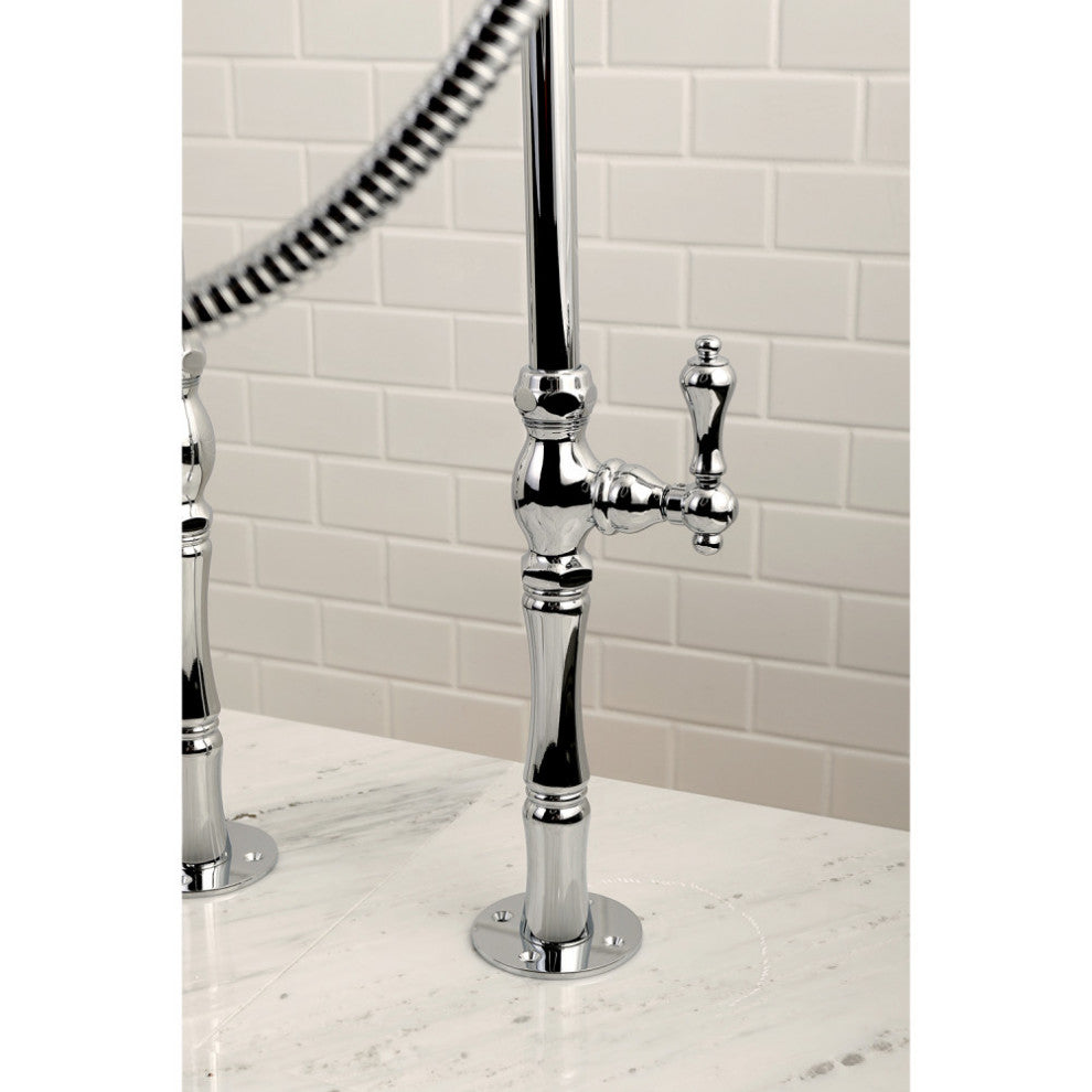 CCK104T1 Freestanding Tub Faucet Package With Supply Line, Polished Chrome