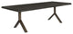 Brooks Dining Table, Y Base, 40"x92", Ebonized Top, Brass Base