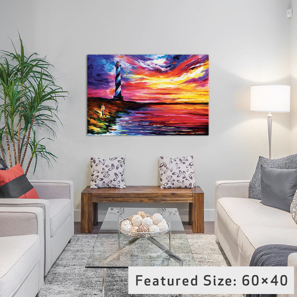 "Lighthouse Gallery" by Leonid Afremov, 40x26x1.5"