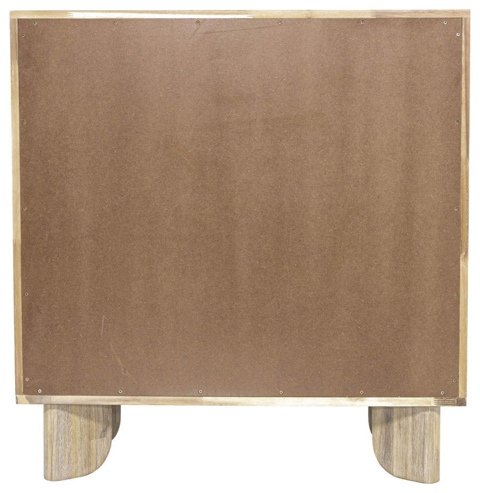 Haru 5-Drawer Acacia Chest, Beige