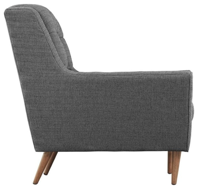 Modern Gray Response Upholstered Fabric Loveseat