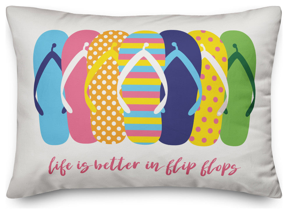 Life is Better in Flip Flops 14x20 Throw Pillow