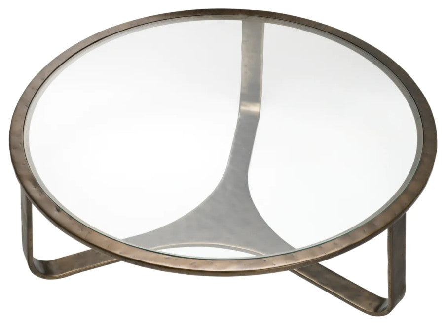 Aluminum Round Coffee Table, Eichholtz Cambronne