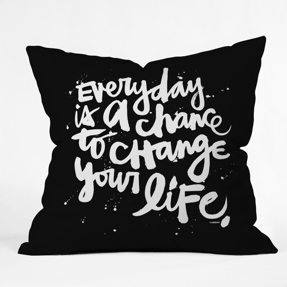 Deny Designs Kal Barteski Change Your Life Outdoor Throw Pillow