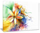 "Abstract Multi-Color Flower Fusion" Flower Wall Art", 20"x12"