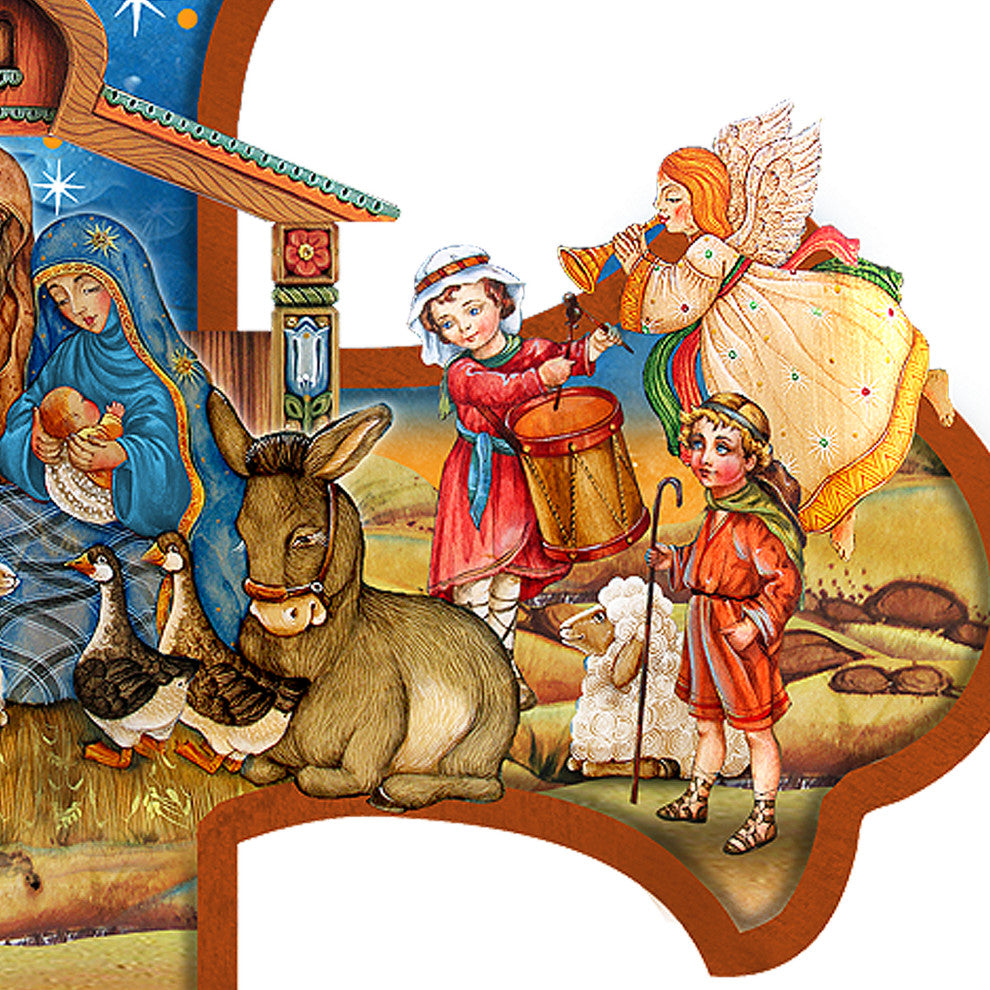 Nativity Wooden Cross