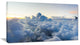 "Light Blue Heavy Clouds in Sky" Contemporary Landscape Canvas Art, 32"x16"
