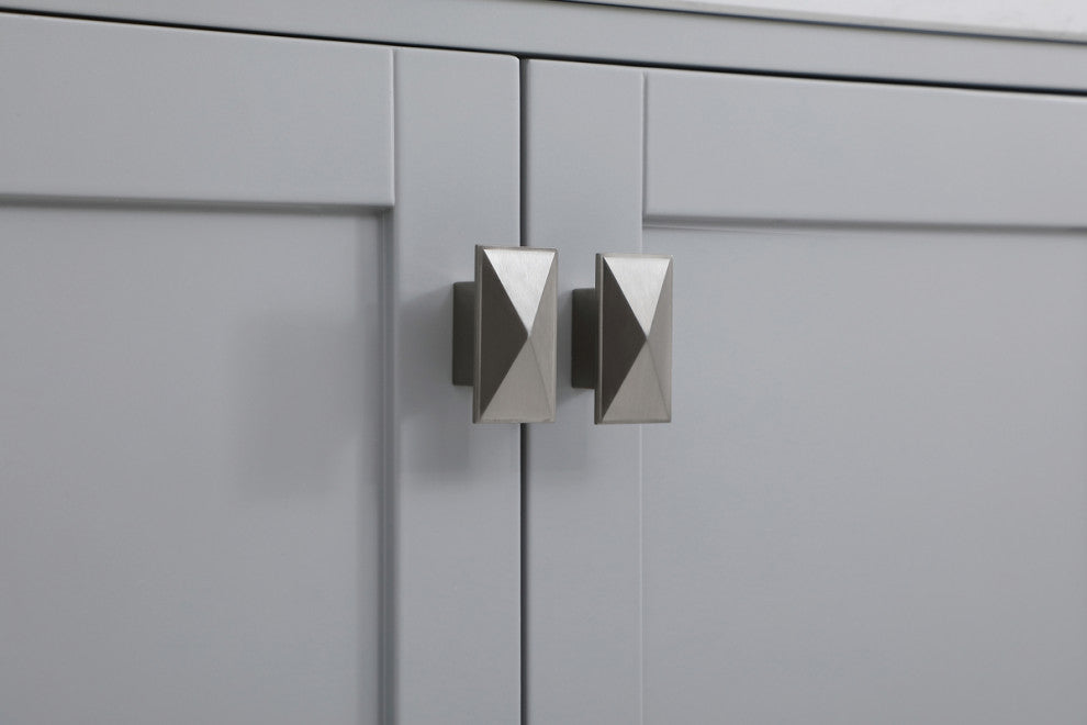 Iris 42" Single Bathroom Vanity, Gray With Backsplash