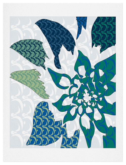 Deny Designs Karen Harris Constance In Blue Blossom Art Print