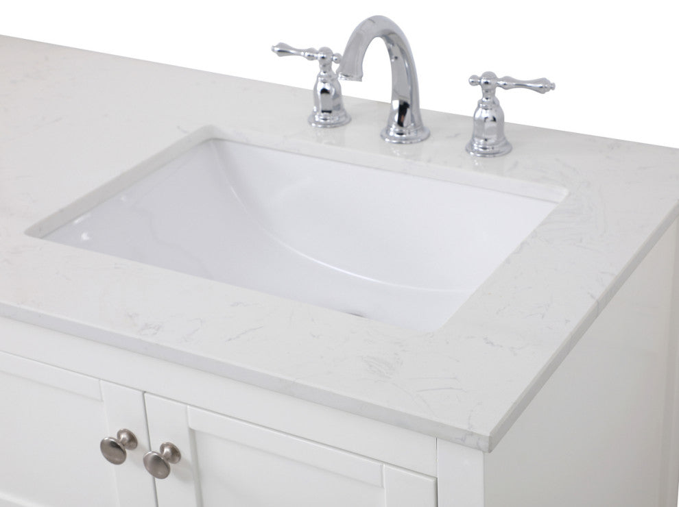 Tucker White 60" Double Sink Bathroom Vanity