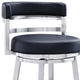 Madrid Swivel Stool, Black, 30"