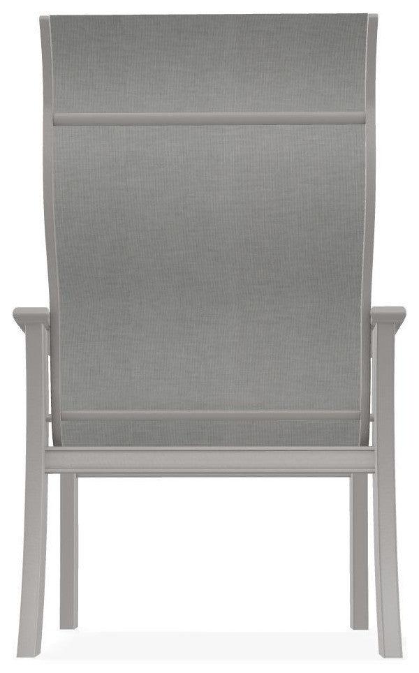 St. Catherine Sling Outdoor Armchair, Alloy/Warm Gray