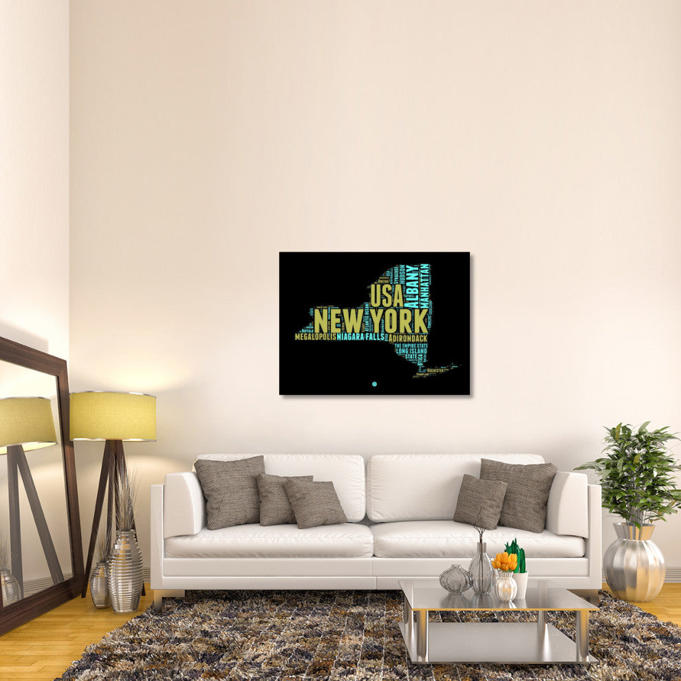 "New York Word Cloud 1" Fine Art Print